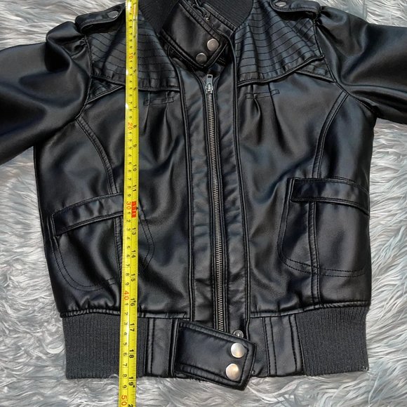 Rocker babe short sleeved pleather jacket S - Picture 5 of 8